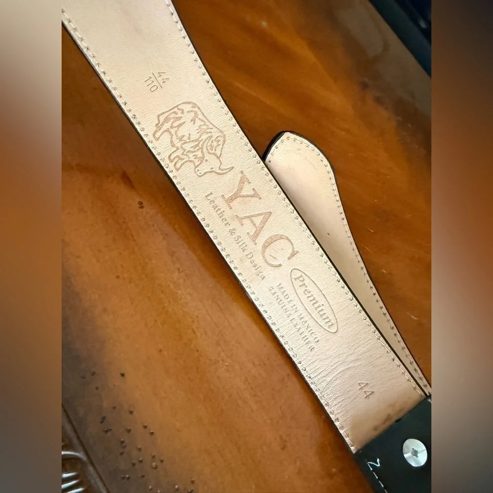 YAC Leather & Silk Western Leather Belt